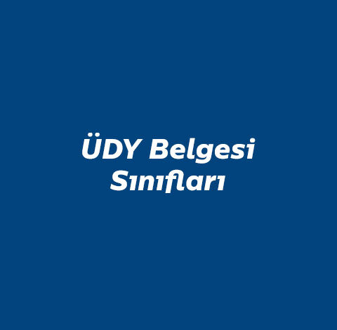 ÜDY Belgesi Sınıfları